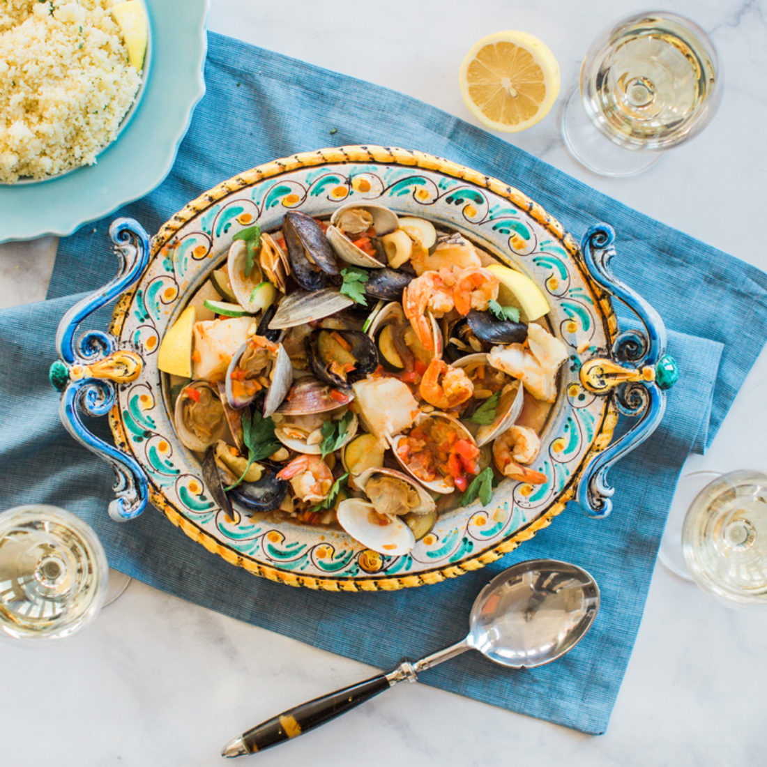 Sicilian Seafood Stew and Couscous