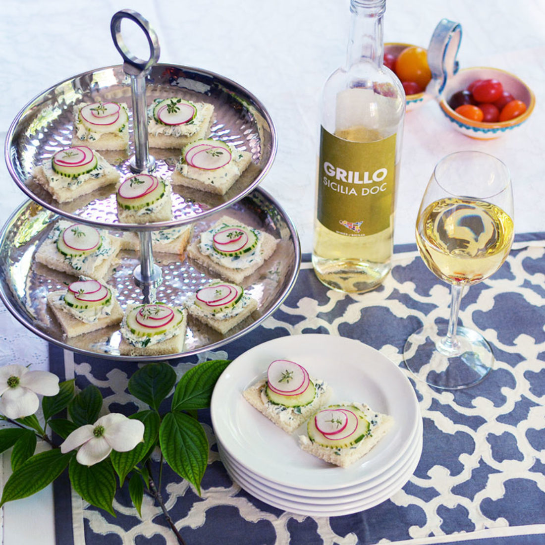 Open Faced Cucumber Sandwiches - Wines of Sicily